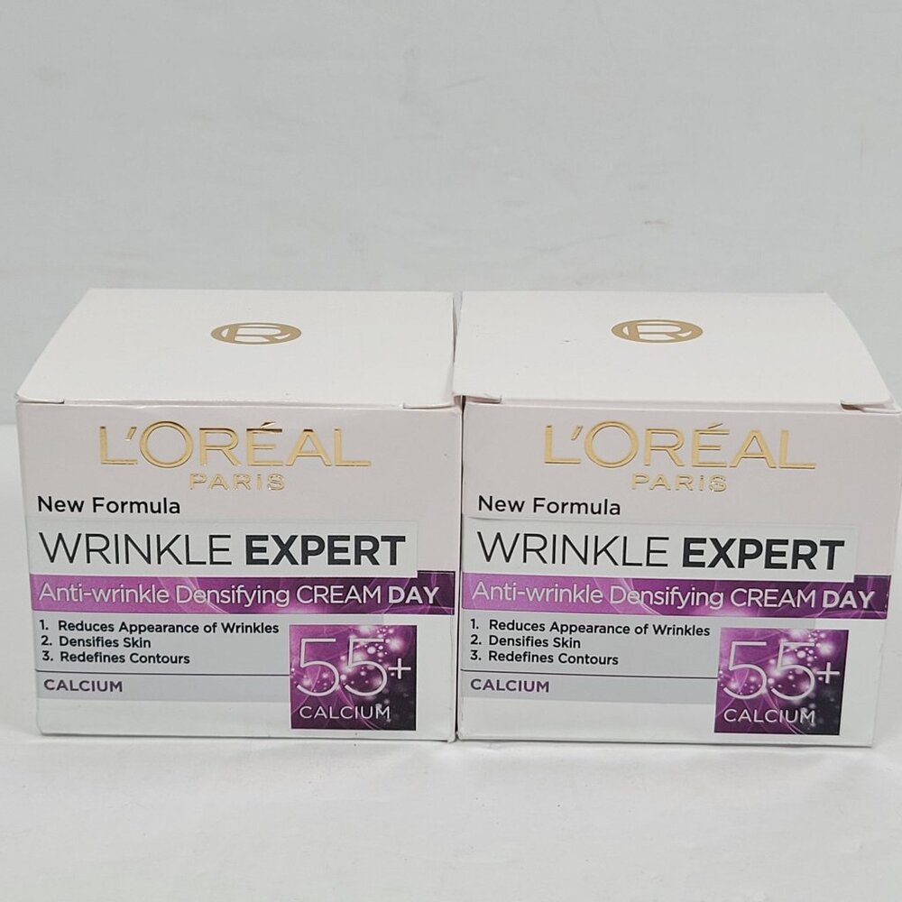 LOréal Paris Wrinkle Expert 55+ Anti-Wrinkle Densifying Cream 50ml Set of 2 NIB